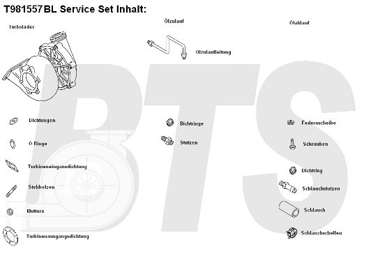 BTS TURBO kompresorius, įkrovimo sistema T981557BL